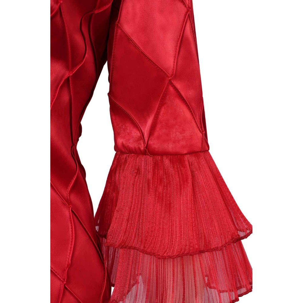 Joker: Folie à Deux (2024) Harley Quinn Red Suit Cosplay Costume Halloween Carnival Outfit
