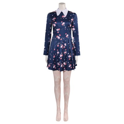 Joker: Folie à Deux (2024) Harley Quinn Floral Printed Dress Suit Cosplay Costume Halloween Carnival Outfit