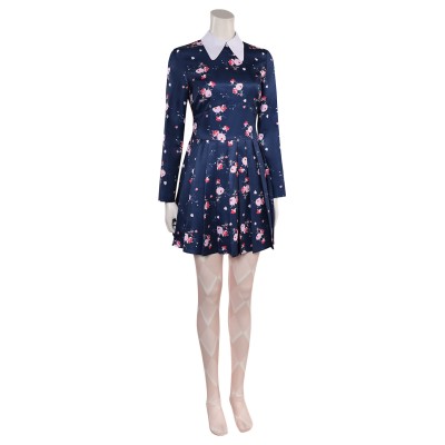 Joker: Folie à Deux (2024) Harley Quinn Floral Printed Dress Suit Cosplay Costume Halloween Carnival Outfit