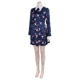 Joker: Folie à Deux (2024) Harley Quinn Floral Printed Dress Suit Cosplay Costume Halloween Carnival Outfit