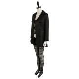 Joker: Folie à Deux (2024) Harley Quinn Black Uniform Suit Cosplay Costume Halloween Carnival Outfit