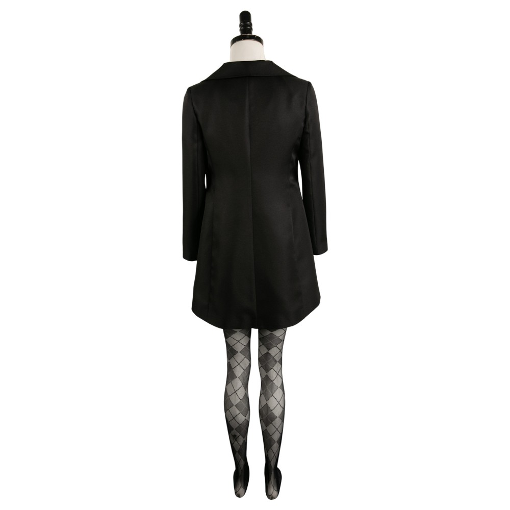 Joker: Folie à Deux (2024) Harley Quinn Black Uniform Suit Cosplay Costume Halloween Carnival Outfit