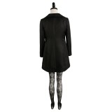 Joker: Folie à Deux (2024) Harley Quinn Black Uniform Suit Cosplay Costume Halloween Carnival Outfit