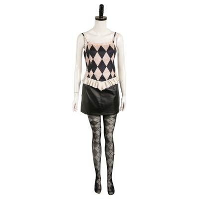 Joker: Folie à Deux (2024) Harley Quinn Black Uniform Suit Cosplay Costume Halloween Carnival Outfit
