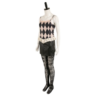 Joker: Folie à Deux (2024) Harley Quinn Black Uniform Suit Cosplay Costume Halloween Carnival Outfit