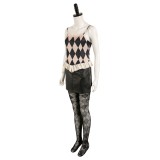 Joker: Folie à Deux (2024) Harley Quinn Black Uniform Suit Cosplay Costume Halloween Carnival Outfit