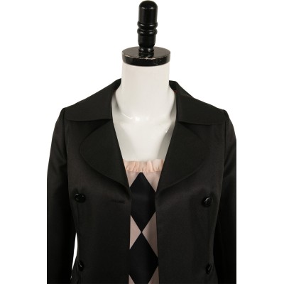 Joker: Folie à Deux (2024) Harley Quinn Black Uniform Suit Cosplay Costume Halloween Carnival Outfit