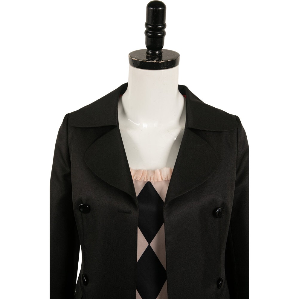Joker: Folie à Deux (2024) Harley Quinn Black Uniform Suit Cosplay Costume Halloween Carnival Outfit