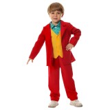 Joker: Folie à Deux (2024) Arthur Fleck Kids Joker2 Read Coat Suit Cosplay Costume Halloween Carnival Outfit