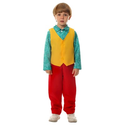 Joker: Folie à Deux (2024) Arthur Fleck Kids Boys Joker Suit With Wig Cosplay Costume Halloween Carnival