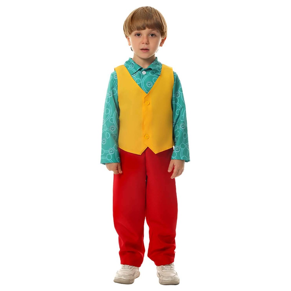 Joker: Folie à Deux (2024) Arthur Fleck Kids Boys Joker Suit With Wig Cosplay Costume Halloween Carnival