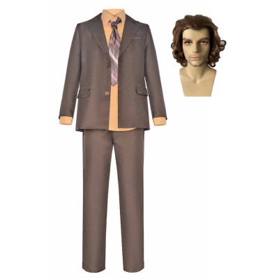 Joker: Folie à Deux (2024) Arthur Fleck Brown Suit Suit Cosplay Costume Halloween Carnival Outfit