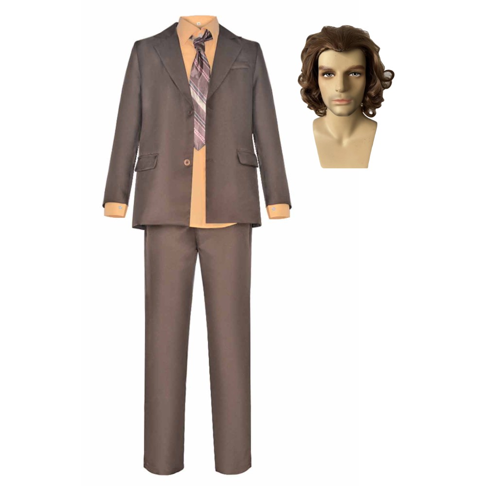 Joker: Folie à Deux (2024) Arthur Fleck Brown Suit Suit Cosplay Costume Halloween Carnival Outfit