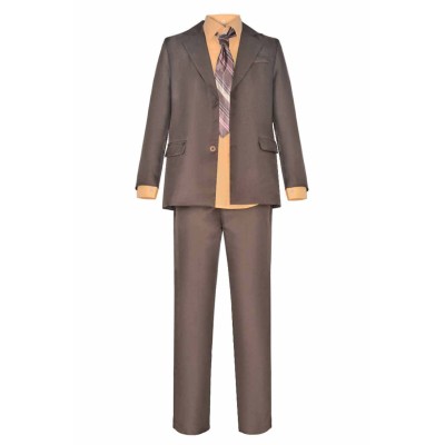 Joker: Folie à Deux (2024) Arthur Fleck Brown Suit Suit Cosplay Costume Halloween Carnival Outfit