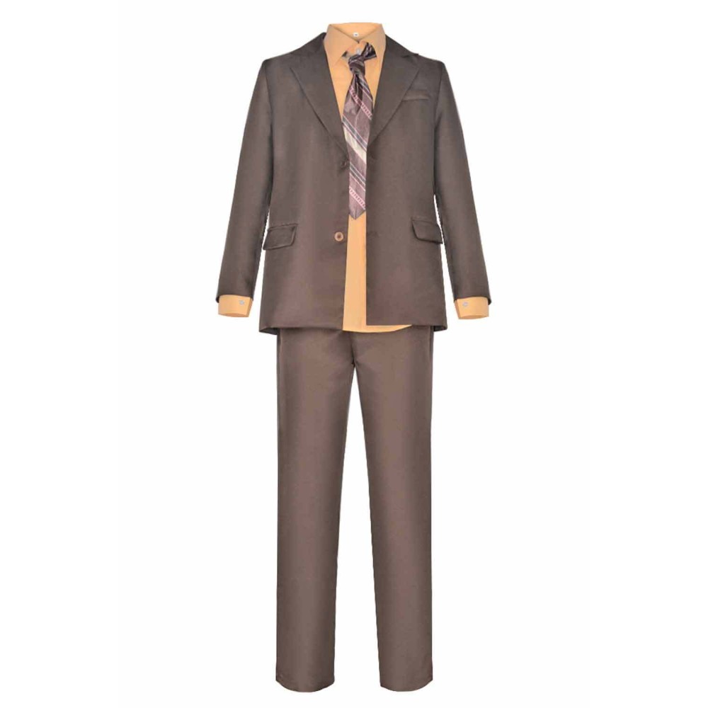 Joker: Folie à Deux (2024) Arthur Fleck Brown Suit Suit Cosplay Costume Halloween Carnival Outfit