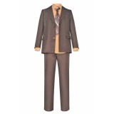 Joker: Folie à Deux (2024) Arthur Fleck Brown Suit Suit Cosplay Costume Halloween Carnival Outfit
