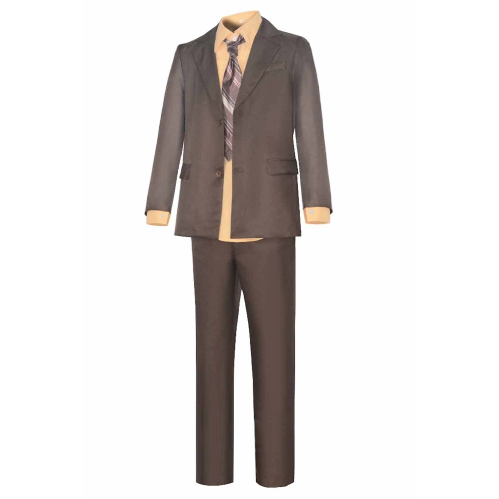 Joker: Folie à Deux (2024) Arthur Fleck Brown Suit Suit Cosplay Costume Halloween Carnival Outfit