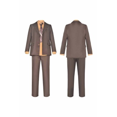 Joker: Folie à Deux (2024) Arthur Fleck Brown Suit Suit Cosplay Costume Halloween Carnival Outfit