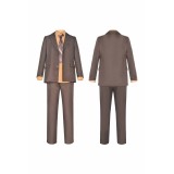 Joker: Folie à Deux (2024) Arthur Fleck Brown Suit Suit Cosplay Costume Halloween Carnival Outfit
