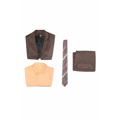Joker: Folie à Deux (2024) Arthur Fleck Brown Suit Suit Cosplay Costume Halloween Carnival Outfit