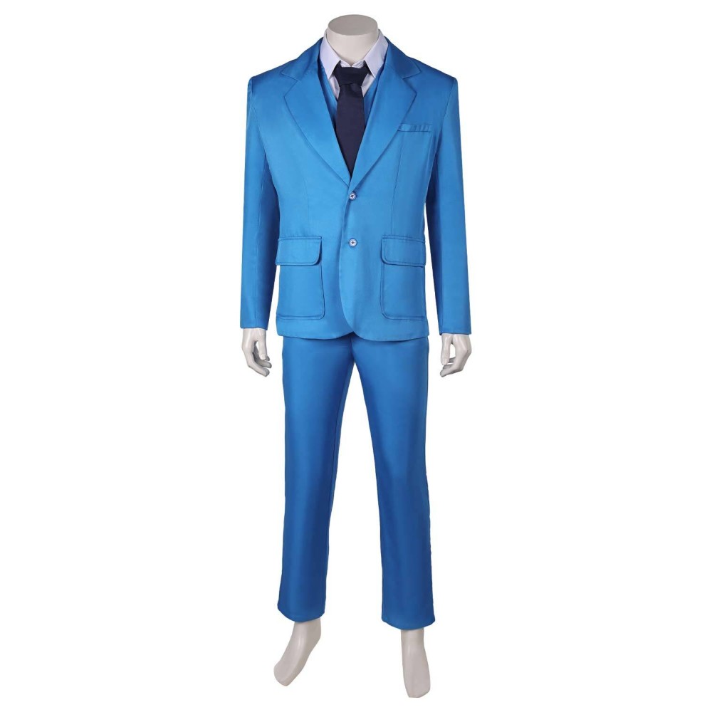 Joker: Folie à Deux (2024) Arthur Fleck Blue Suit Uniform Cosplay Costume Halloween Carnival Outfit
