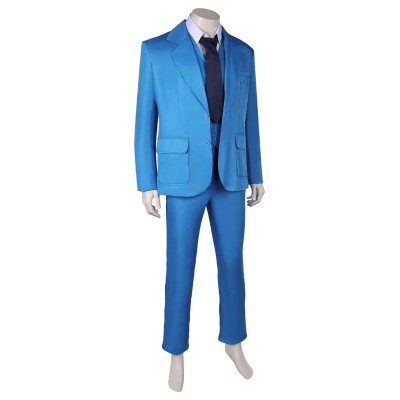 Joker: Folie à Deux (2024) Arthur Fleck Blue Suit Uniform Cosplay Costume Halloween Carnival Outfit