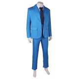 Joker: Folie à Deux (2024) Arthur Fleck Blue Suit Uniform Cosplay Costume Halloween Carnival Outfit