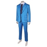 Joker: Folie à Deux (2024) Arthur Fleck Blue Suit Uniform Cosplay Costume Halloween Carnival Outfit