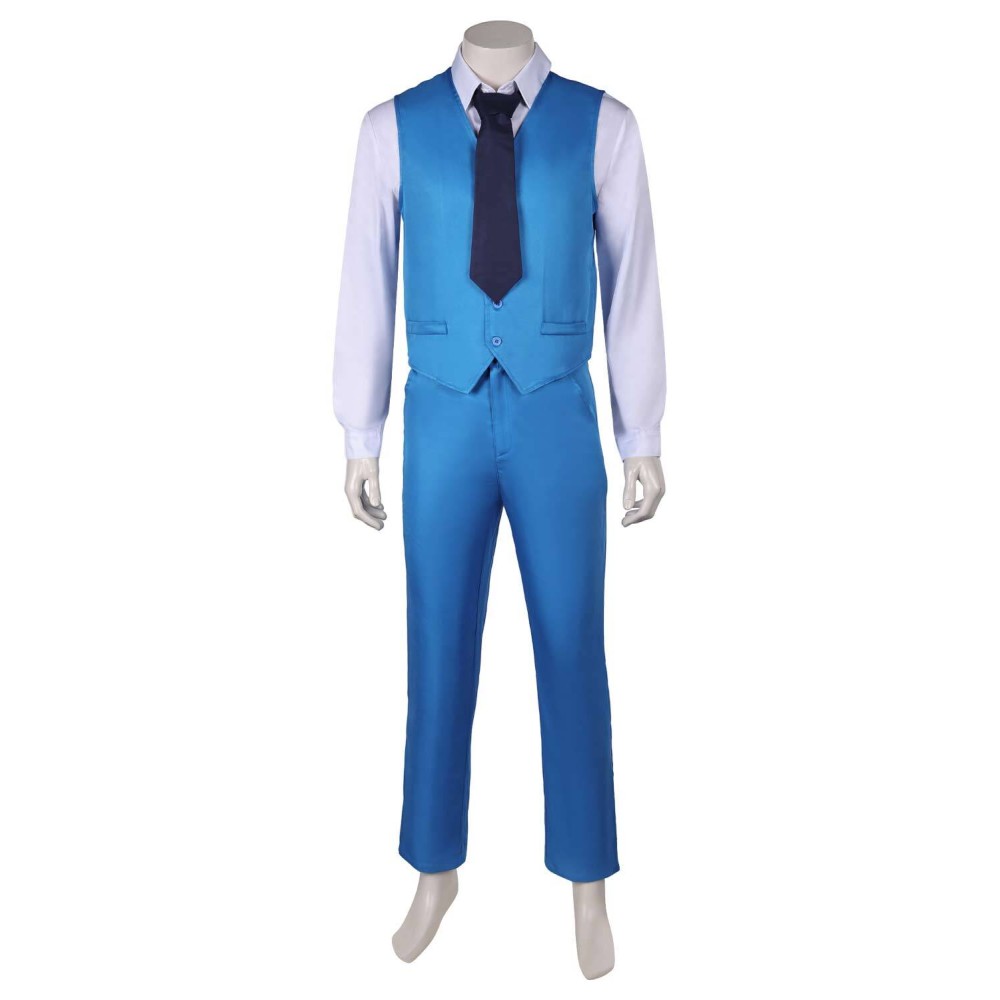 Joker: Folie à Deux (2024) Arthur Fleck Blue Suit Uniform Cosplay Costume Halloween Carnival Outfit