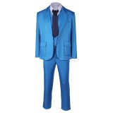 Joker: Folie à Deux (2024) Arthur Fleck Blue Suit Uniform Cosplay Costume Halloween Carnival Outfit