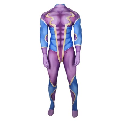 JoJo's Bizarre Adventure Star Platinum Men Purple Jumpsuit Cosplay Costume Halloween Carnival Outfit