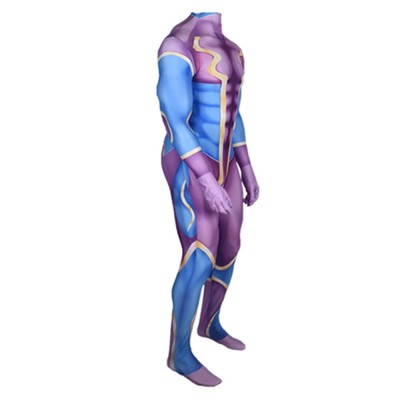 JoJo's Bizarre Adventure Star Platinum Men Purple Jumpsuit Cosplay Costume Halloween Carnival Outfit