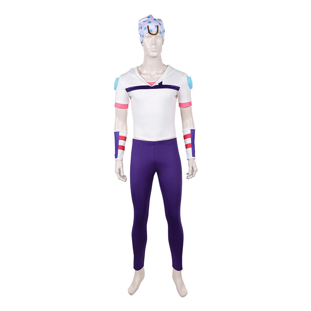 Johnny Joestar White Cosplay Costume Halloween Carnival Outfit