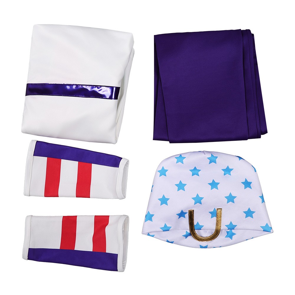 Johnny Joestar White Cosplay Costume Halloween Carnival Outfit