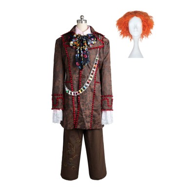 Johnny Depp Mad Hatter Suit Cosplay Costume Halloween Carnival Outfit