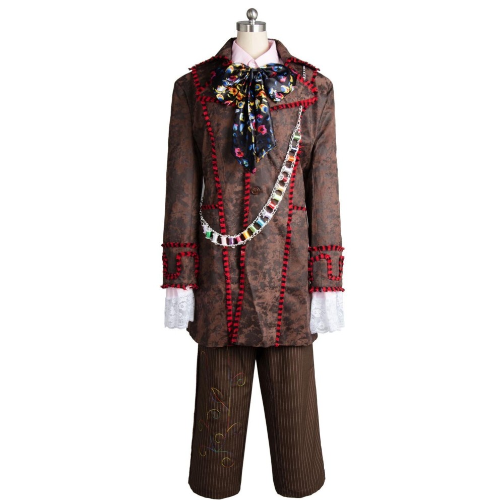 Johnny Depp Mad Hatter Suit Cosplay Costume Halloween Carnival Outfit