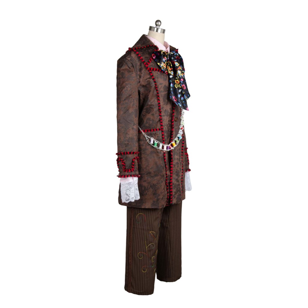 Johnny Depp Mad Hatter Suit Cosplay Costume Halloween Carnival Outfit