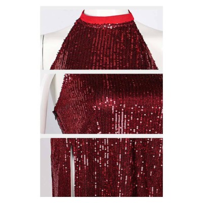 John Wick Eve Macarro The Ballerina Claret Sleeveless Gown Party Cosplay Costume Halloween Carnival