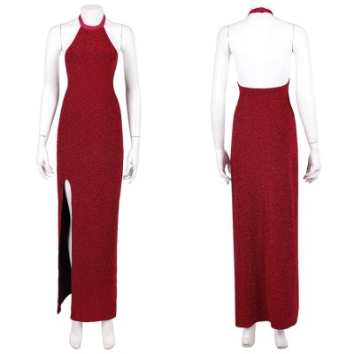 John Wick (2025) Eve Macarro Red Gown Party Cosplay Costume Halloween Carnival