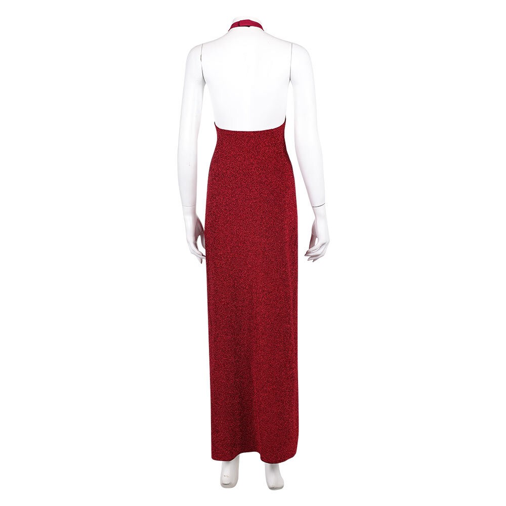 John Wick (2025) Eve Macarro Red Gown Party Cosplay Costume Halloween Carnival