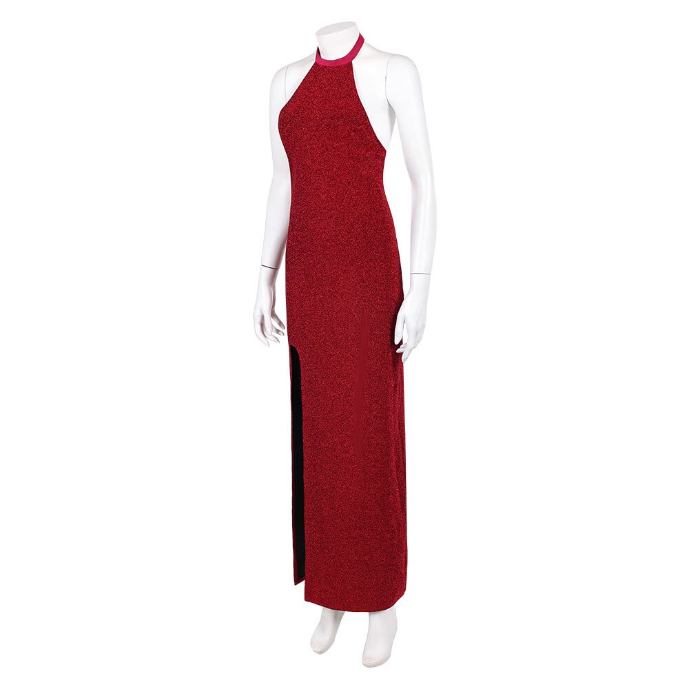 John Wick (2025) Eve Macarro Red Gown Party Cosplay Costume Halloween Carnival