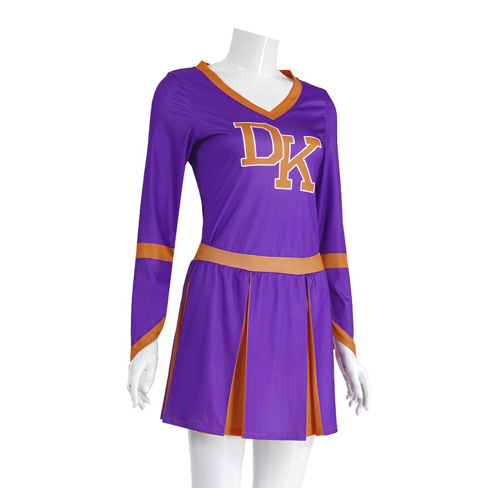 Jennifer's Body Jennifer Check Purple Cheerleader Dress Cosplay Costume Halloween Carnival Outfit