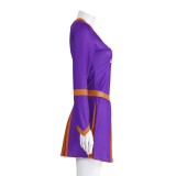 Jennifer's Body Jennifer Check Purple Cheerleader Dress Cosplay Costume Halloween Carnival Outfit