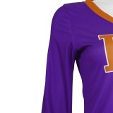 Jennifer's Body Jennifer Check Purple Cheerleader Dress Cosplay Costume Halloween Carnival Outfit