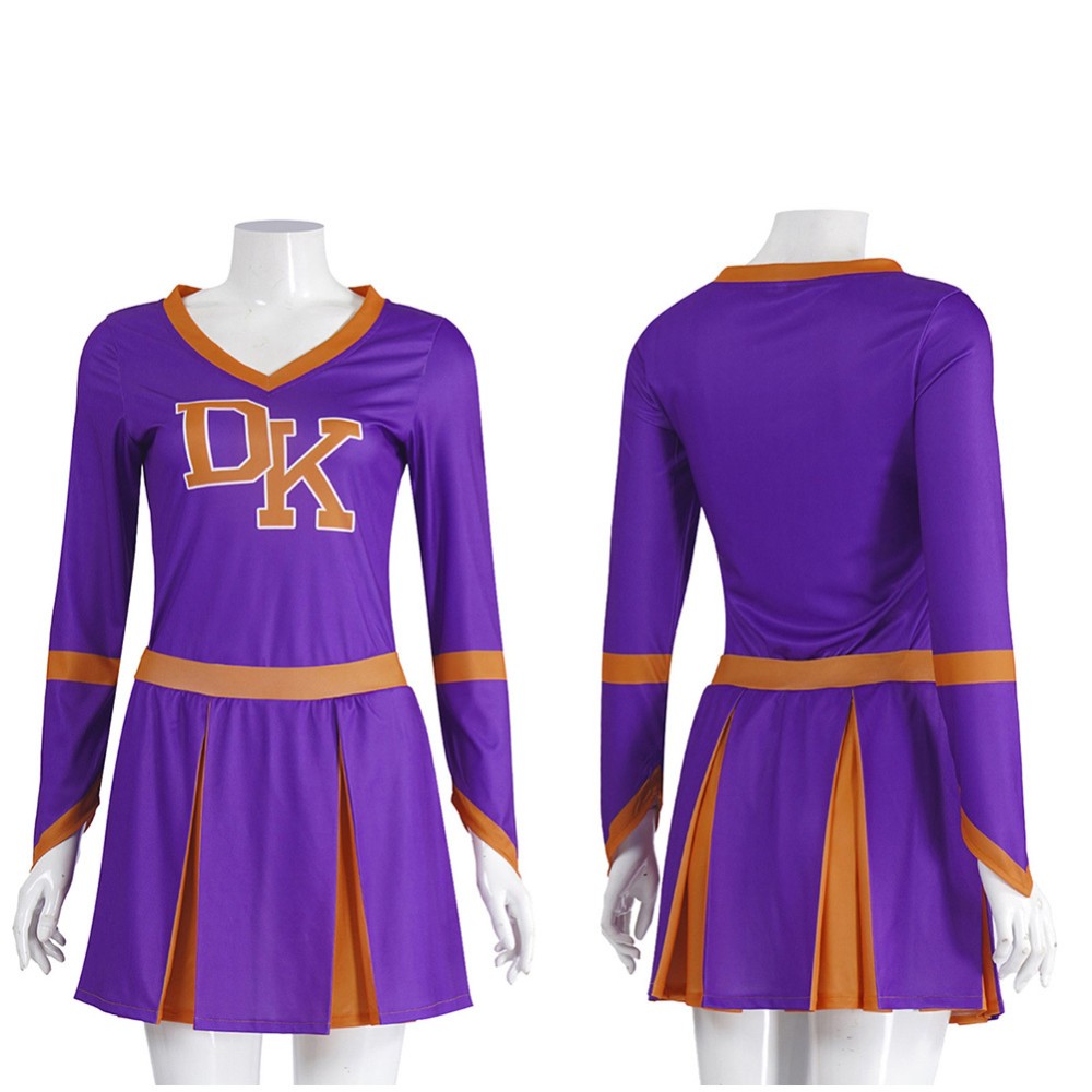 Jennifer's Body Jennifer Check Purple Cheerleader Dress Cosplay Costume Halloween Carnival Outfit