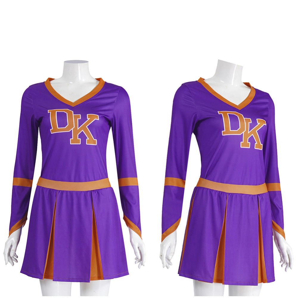 Jennifer's Body Jennifer Check Purple Cheerleader Dress Cosplay Costume Halloween Carnival Outfit
