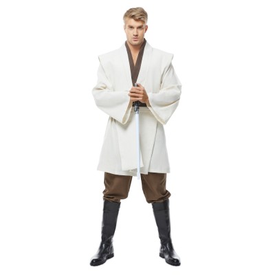 Jedi Knight White Version No Cloak Suit Cosplay Costume Halloween Carnival