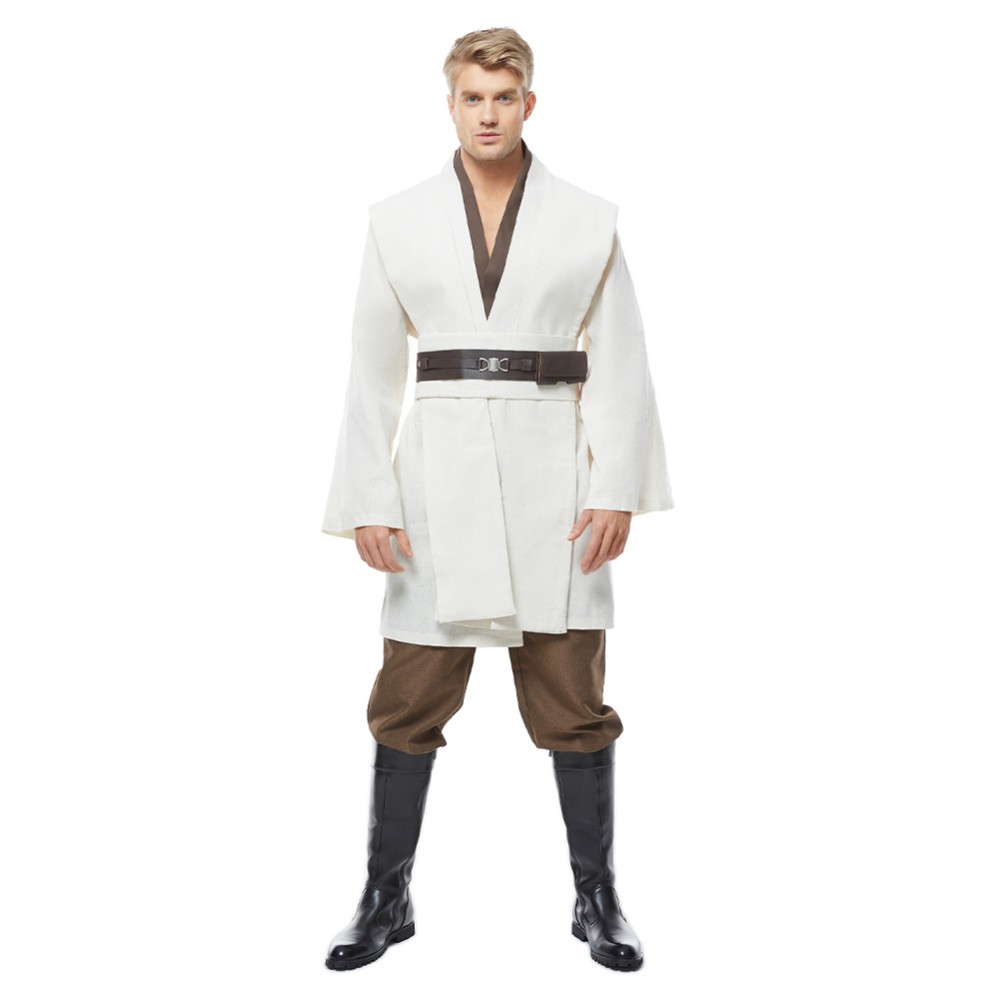 Jedi Knight White Version No Cloak Suit Cosplay Costume Halloween Carnival