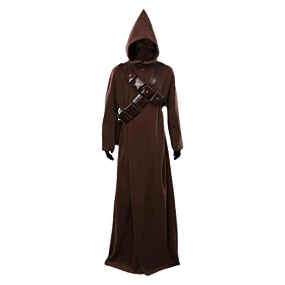 Jawa Adult Brown Robe Cosplay Costume Halloween Carnival Outfit