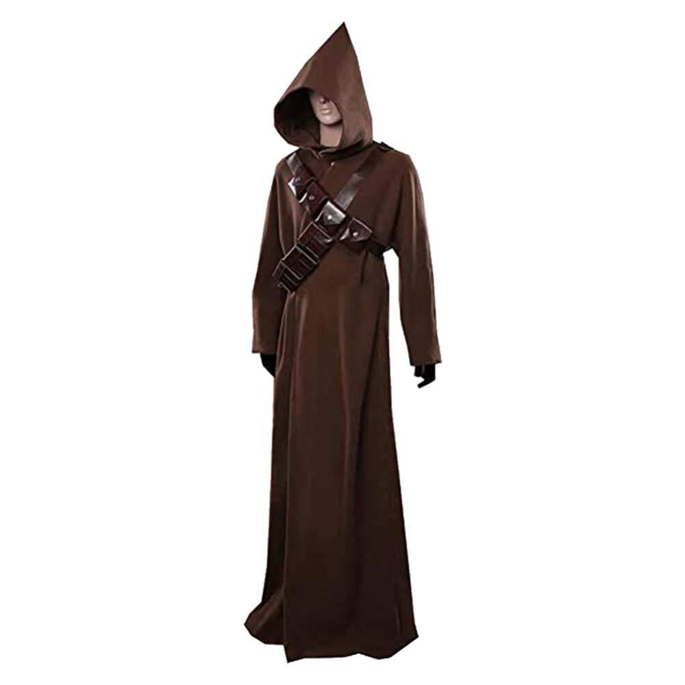 Jawa Adult Brown Robe Cosplay Costume Halloween Carnival Outfit